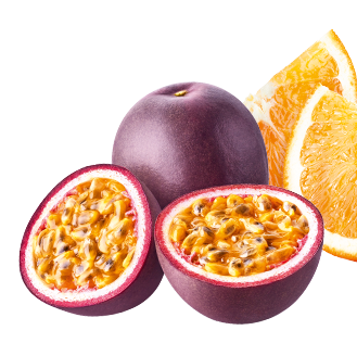 Frucht im Produkt Orange-Maracuja