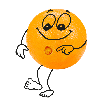 Orange zeigt ihren Bauchnabel